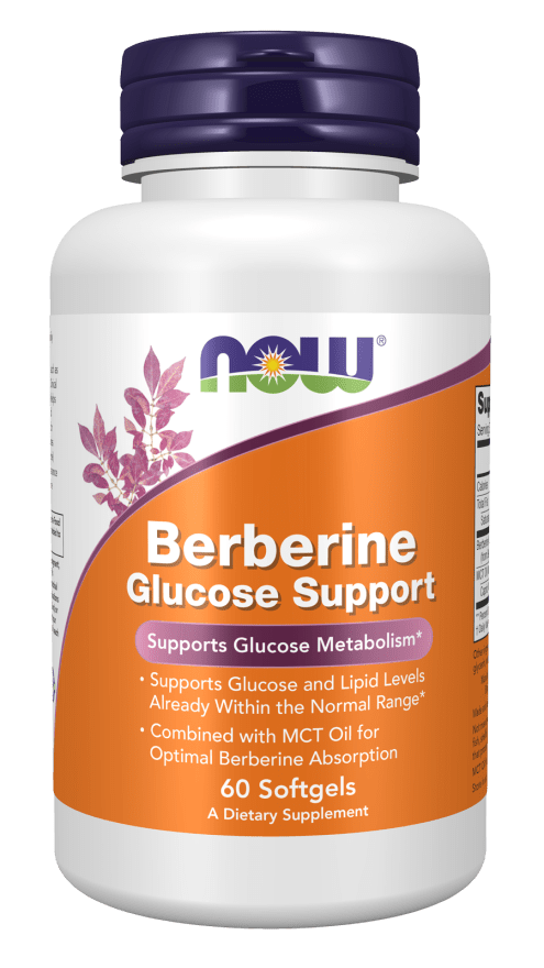 Now Vitamins - Berberine Glucose Support 60 Softgels