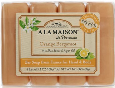 A la Maison  Bar Soap Orange Bergamot Value Pack  4 ct