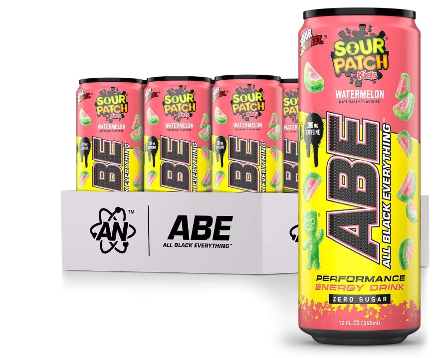 ABE - Energy Drinks 200mg Caffeine 12x12oz Sour Patch Watermelon Flavor 