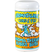 Abra Therapeutics Aromasaurus Kids Bubble Bath Cold & Flu Eucalyptus Lemon 20 oz