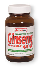 Action Labs - Ginseng PowerMax 4X 1000mg 50 Cap*NEW PKG*