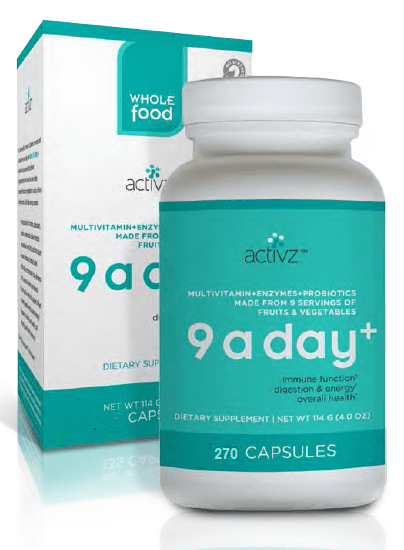 Activz 9 a Day+, 270 capsules per bottle  TEMPORARELY UNAVAILABLE              