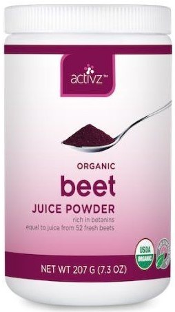 Activz Organic Beet Juice, 207g, 9g serving, 23 servings