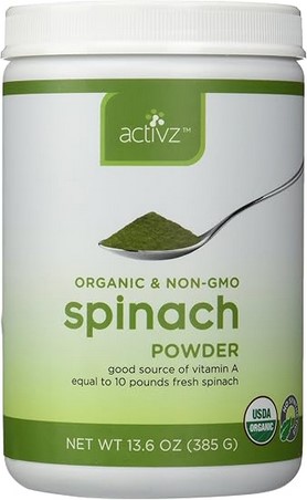 Activz Organic Spinach, 217g, 7g serving, 31 servings          
