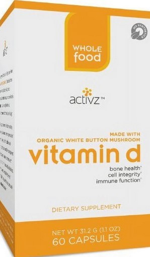 Activz Vitamin D, 60 capsules per bottle TEMPORARELY UNAVAILABLE    