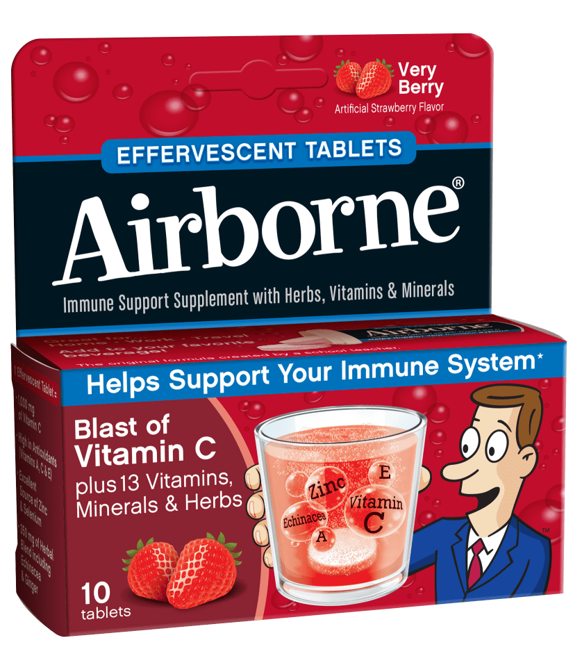 Airborne - Effervescent, Berry Flavored 10 TAB-OUT OF STOCK