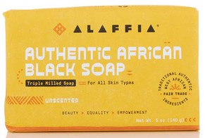 Alaffia Soap Authentic African Black Unscented 5 Oz