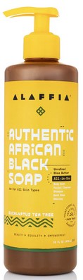 Alaffia Soap Authentic African Black Eucalyptus Tea Tree 16 fl oz