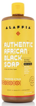 Alaffia Soap Authentic African Black Tangerine Citrus 32 fl oz