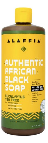 Alaffia Soap Authentic African Black Eucalyptus Tea Tree 32 fl oz