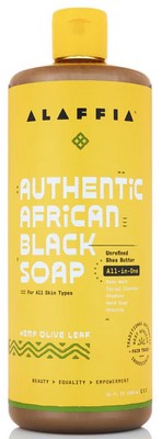 Alaffia Wash Authentic African Black All In One Hemp Olive Leaf 32 fl oz