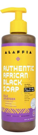Alaffia Wash Authentic African Black All In One Wild Lav 16 fl oz