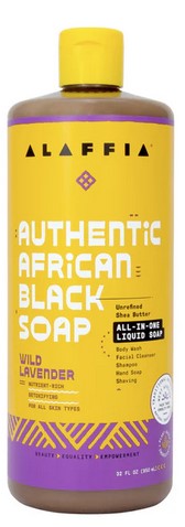 Alaffia Wash Authentic African Black All In One Wild Lav 32 Fl Oz