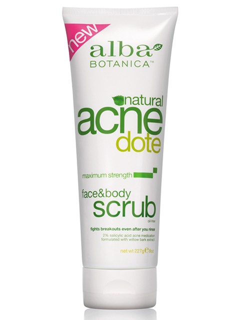 Alba Botanica AcneDote Face & Body Scrub 8 oz