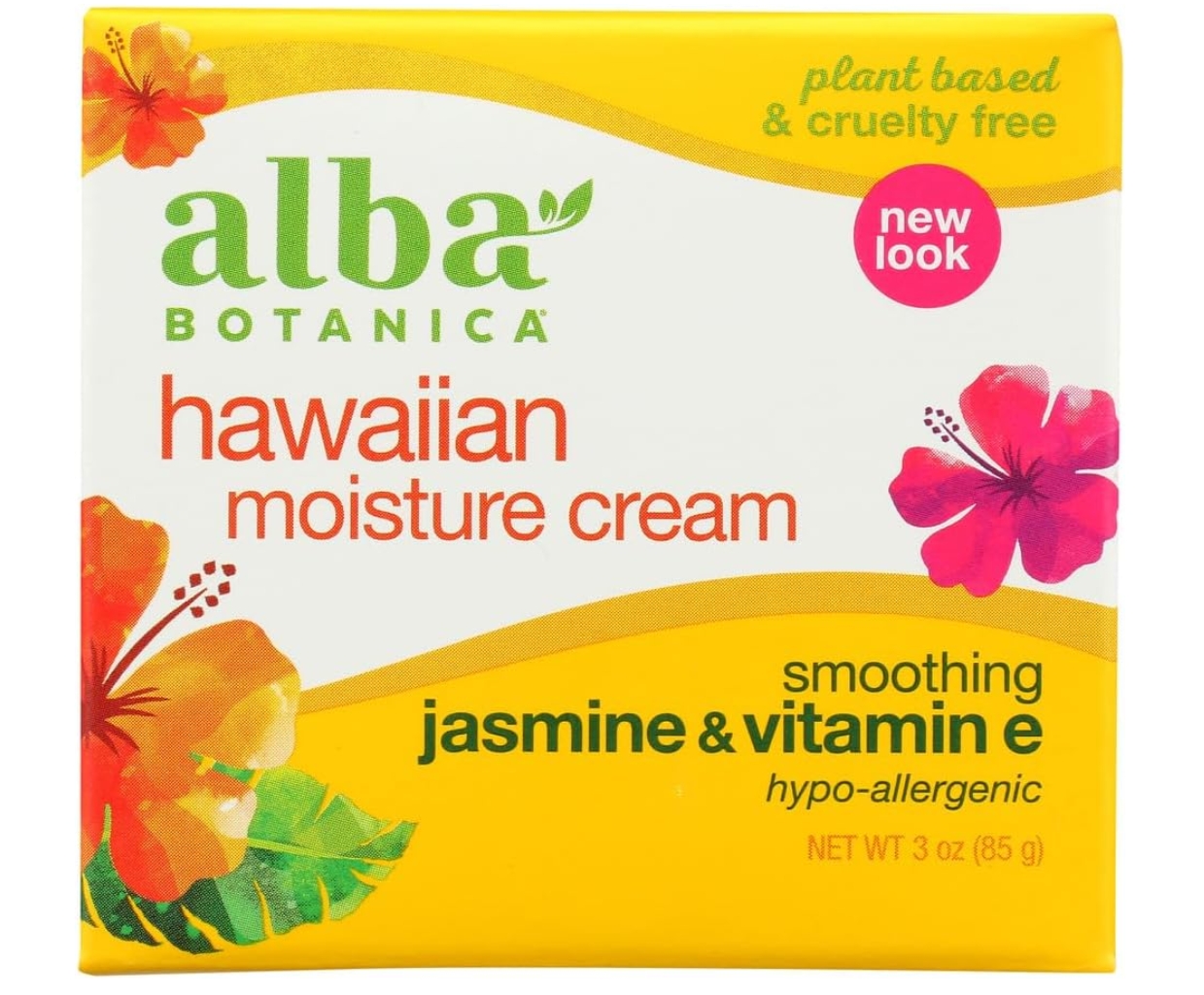 Alba Botanica Hawaiian Jasmine & Vitamin E Moisture Cream 3 oz*NEW PKG*