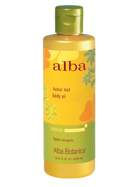 Alba Botanica Hawaiian Kukui Nut Organic Massage Oil 8.5 oz