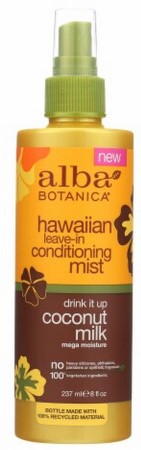 Alba Botanica Hawaiian  Leav-in Conditioning Mist Coconut Milk 8oz