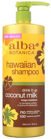 Alba Botanica Shampoo,Hawaiian Coconut Milk 32 Fz-OUT OF STOCK