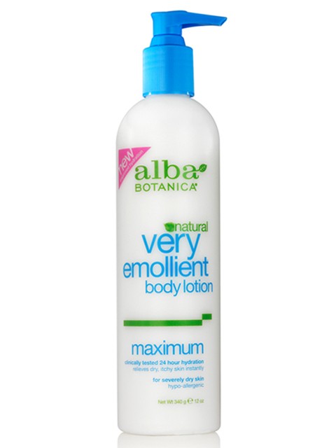 Alba Botanica Very Emollient Body Lotion Maximum Dry Skin w/AHA 12 oz