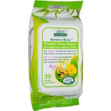 Aleva Naturals Bamboo Baby Wipes Breathe Easy 30 ct
