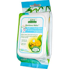 Aleva Naturals Bamboo Baby Wipes Tooth & Gum 30 ct