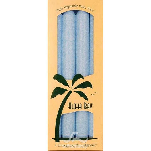 Aloha Bay 9" Taper Light  Blue 4 Count