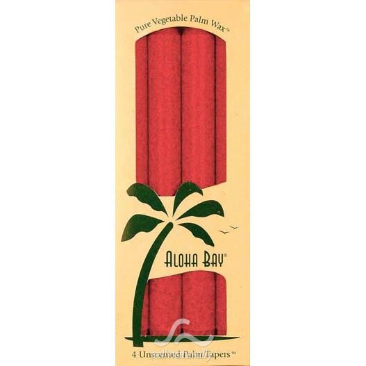 Aloha Bay 9" Taper Red 4 Count
