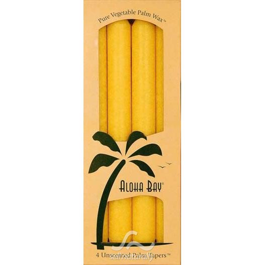Aloha Bay 9" Taper Yellow 4 Count