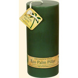 Aloha Bay Pillar Unscented Eco Green 6 Count