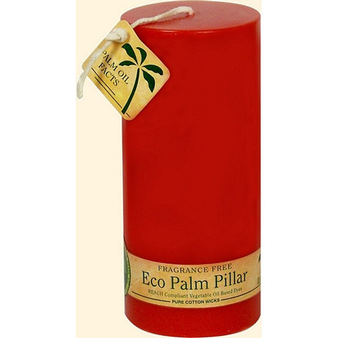 Aloha Bay Pillar Unscented Eco Red 6 Count