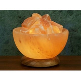 Aloha Bay Salt Bowl Lamp Hardwood Base