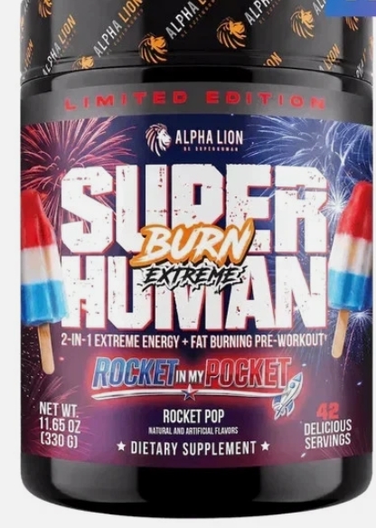 Alpha Lion Super Human Burn Extreme Rocket Pop 21 servings
