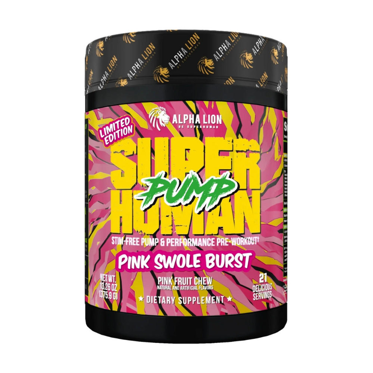 Alpha Lion Superhuman Pump Pink Swole Burst 21 servings