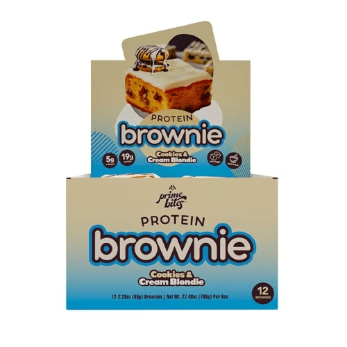 Alpha Prime Supplements Prime Bites Protein Brownie Cookie & Cream Blondie Glazed 12ct