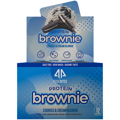 Alpha Prime Supplements Prime Bites Protein Brownie Cookies & Cream Blondie 12ct