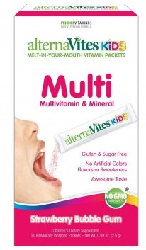 Alternavites AlternaVites Kids Strawberry Bubble Gum 30 PKT