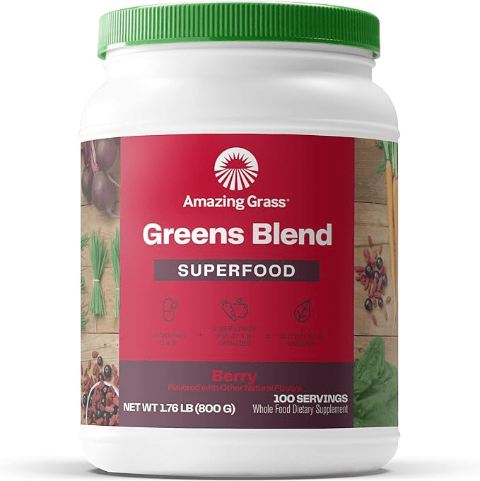Amazing Grass - Berry Green SuperFood Powder - 100 Servings 28 oz bottle