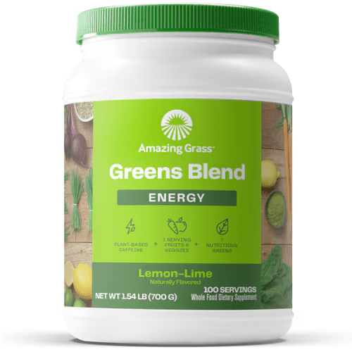 Amazing Grass - Energy Greens Blend Lemon Lime Flavor - 100 Servings 28 oz bottle