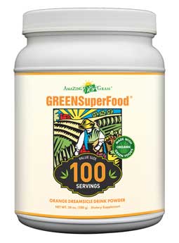 Amazing Grass - Orange Dreamsicle Green SuperFood Powder - 100 Servings 28 oz bottle
