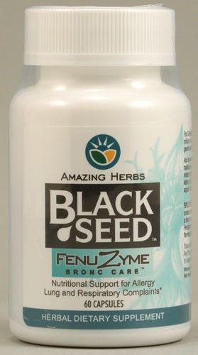Amazing Herbs Black Seed Fenuzyme Bronc 60 Capsules