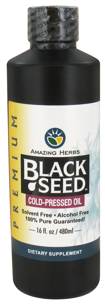 Amazing Herbs Black Seed Oil,Premium 16 fz