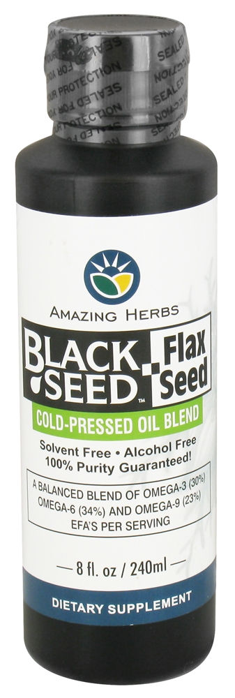 Amazing Herbs Black Seed W/Flax Oil 8 fz