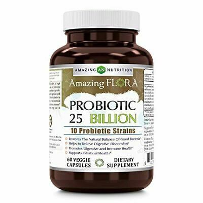 Amazing Nutrition Amazing Flora Probiotic 10 Strains 25 Billion 60 capvegi