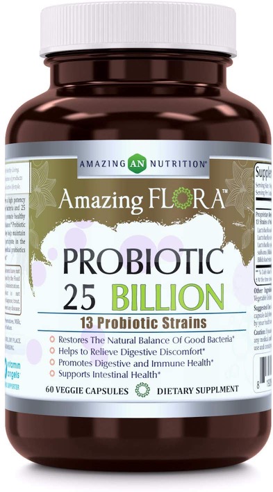Amazing Nutrition Amazing Flora Probiotic 13 Strains 25 Billion 60 capvegi