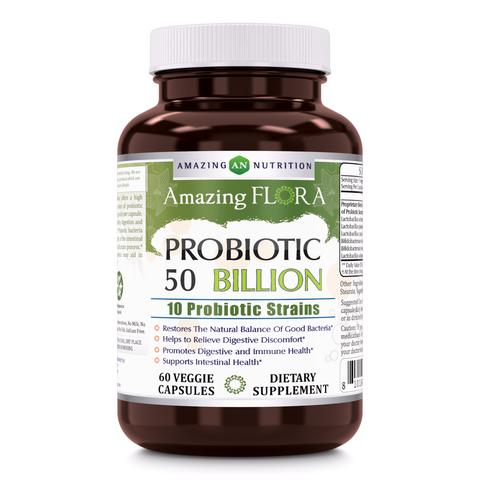 Amazing Nutrition Amazing Flora Probiotic 13 Strains 30 Billion 60 capvegi