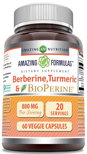 Amazing Nutrition Amazing Formulas Berberine Turmeric & Bioperine 800 mg 60 capvegi