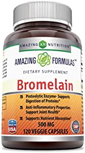 Amazing Nutrition Amazing Formulas Bromelain 500 mg 2400 GDU 120 capvegi