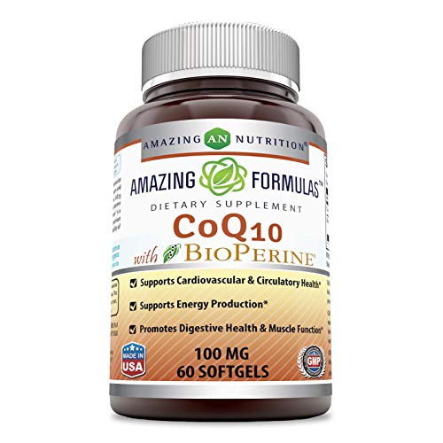 Amazing Nutrition Amazing Formulas CoQ10 with Bioperine 100 mg 60 softgel