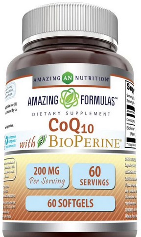 Amazing Nutrition Amazing Formulas CoQ10 with Bioperine 200 mg 60 softgel