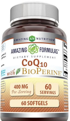 Amazing Nutrition Amazing Formulas CoQ10 with Bioperine 400 mg 60 softgel
